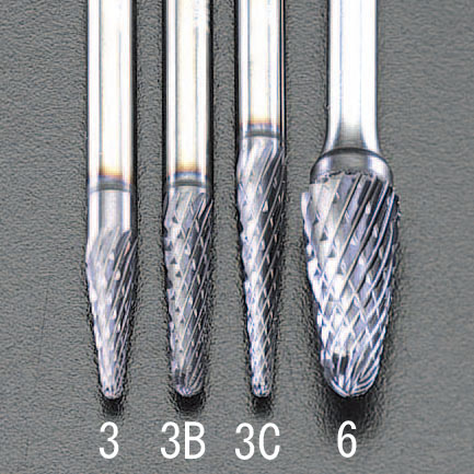EA819PH-6 エスコ ESCO 6x 13mm/3mm軸 Coated 超硬バー