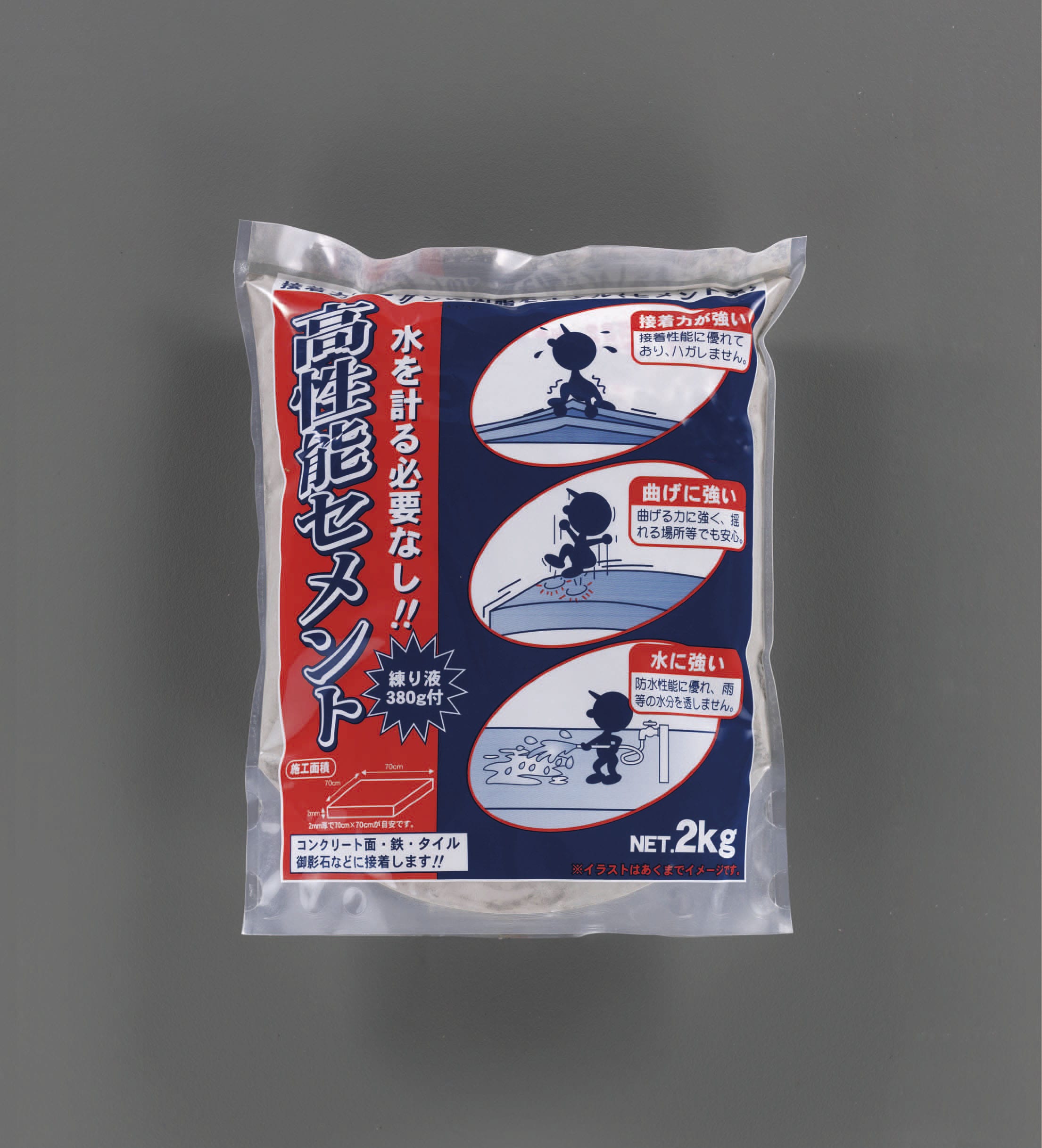 EA934KB-46 エスコ ESCO 2.0kg 高性能セメント グレー