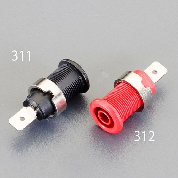 EA940DP-312 エスコ ESCO 4mm セーフティソケット(赤)