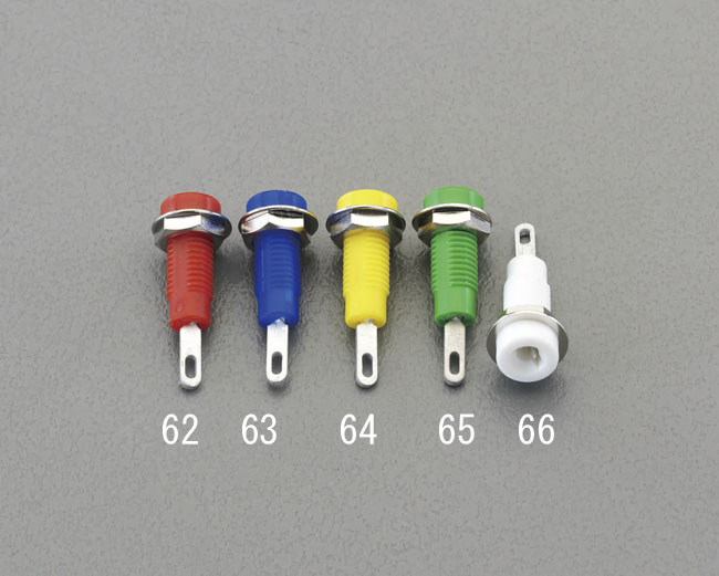 EA940DP-63 エスコ ESCO φ6.1x5mm穴/5A チップジャック青