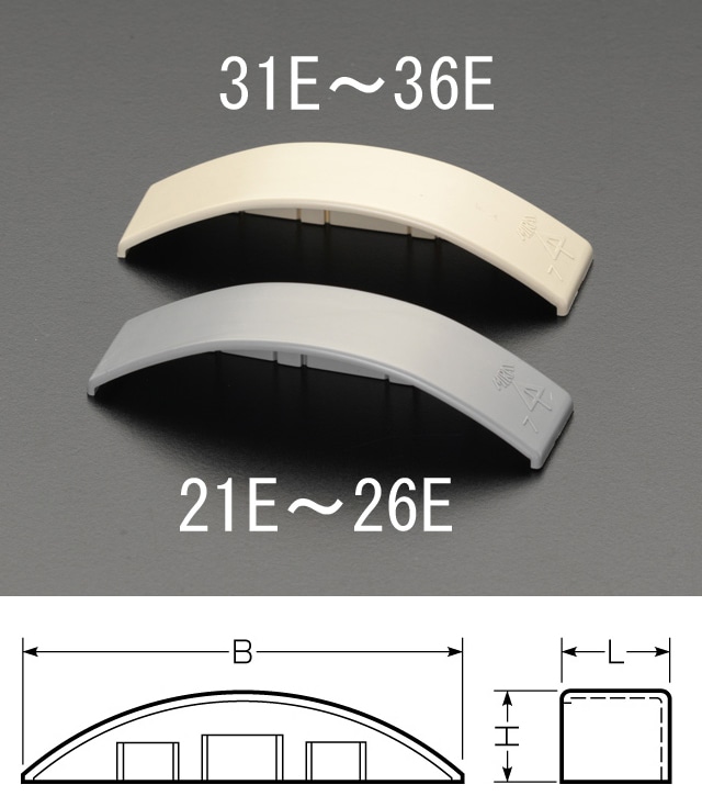 EA947HM-26E エスコ ESCO 99mm ワゴンモールエンド 灰