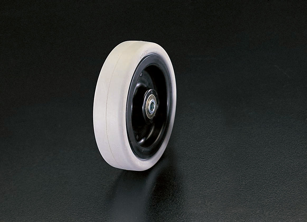 EA986MF-75 エスコ ESCO 75x25mm 車輪 ラバータイヤ・ナイロンリム・ボールベアリング