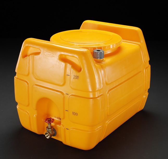 EA991AB-2 エスコ ESCO 200L ポリエチレン給水容器 バルブ付