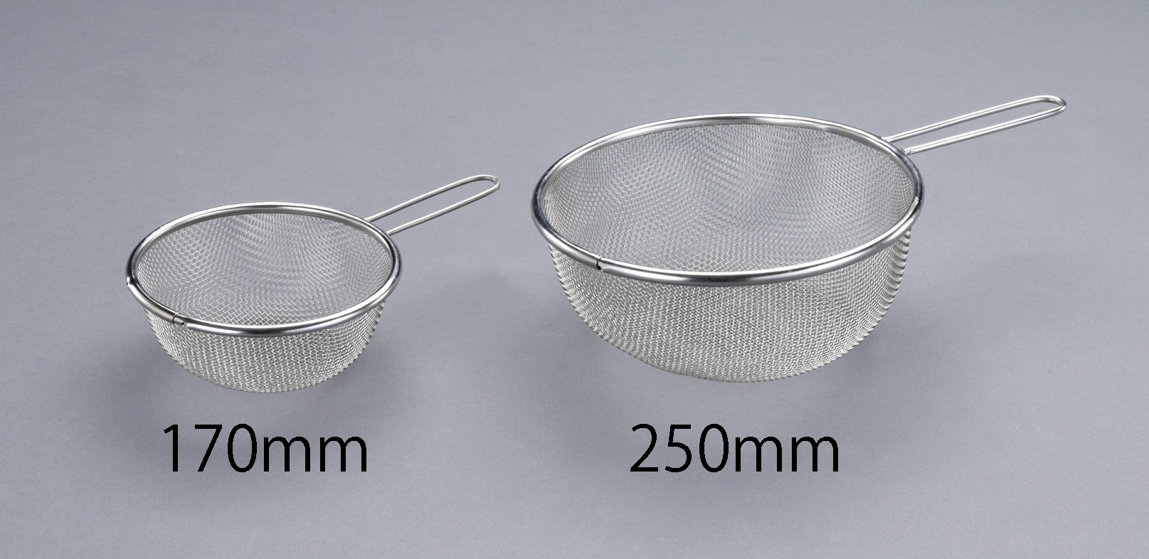 EA992CL-65 エスコ ESCO φ250/0.42mm/ 8メッシュ 濾し網 柄付・ステンレス製