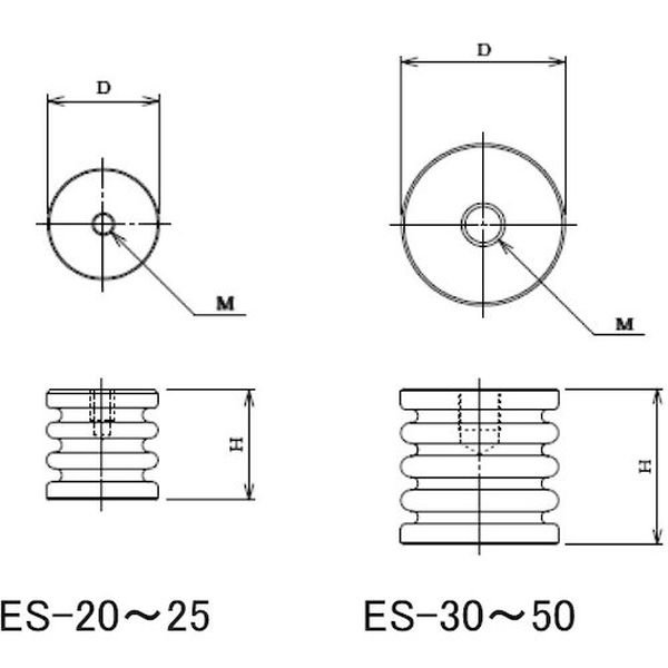 ESM205VO 250-6373 (株)カメダデンキ カメダ ESスペーサー 難燃性 両面ナットタイプ