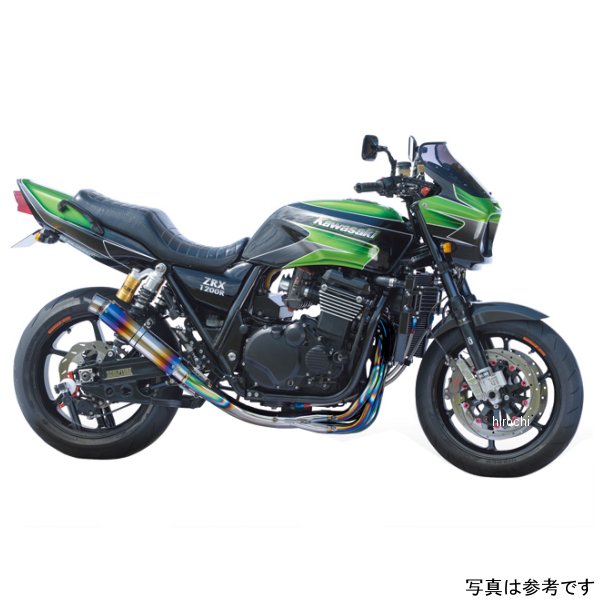 EX-13TUT4H-V2 ナイトロレーシング 4in1機械曲げチタンEXマフラー UPタイプ HP φ85 ストレイトチタン 420mm V2 ZRX1200R、ZRX1100