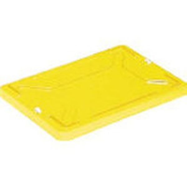 FFR DICプラスチック(株) DIC F型コンテナ蓋(ロック付) 外寸：W423XD288XH36.5 黄