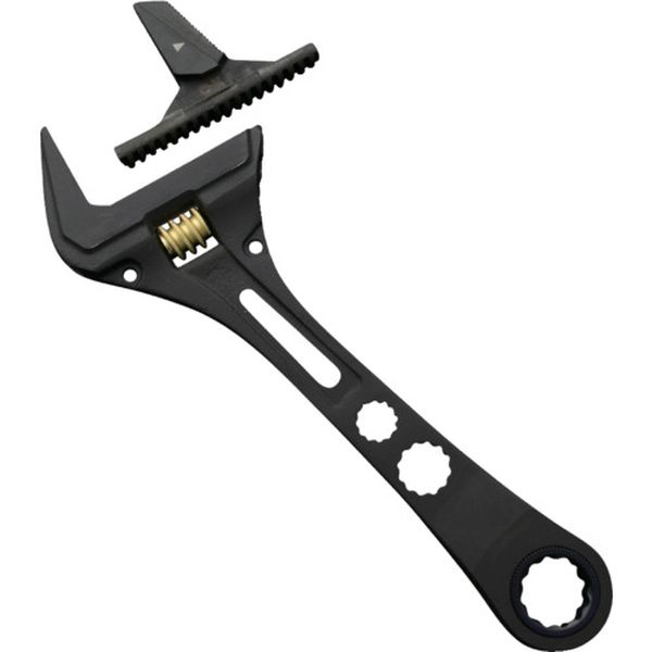 FGLP38BG 645-8185 フジ矢(株) フジ矢 モンキーレンチ ギア付パイレンモンキー(黒金)