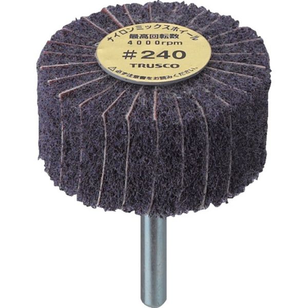 FM3025240 トラスコ中山(株) TRUSCO ナイロンミックスホイール外径φ30×厚み25×軸6 ＃240