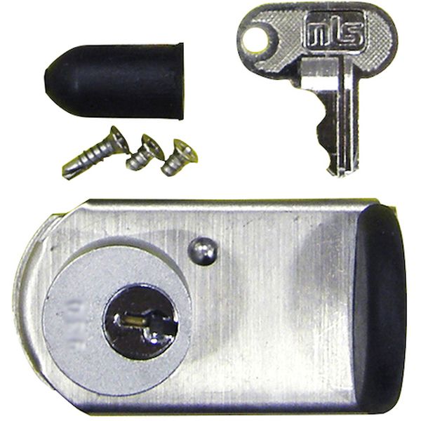 FN469 536-9836 (株)日本ロックサービス NLS 窓用防犯錠 ファスナーロック シルバー 鍵付