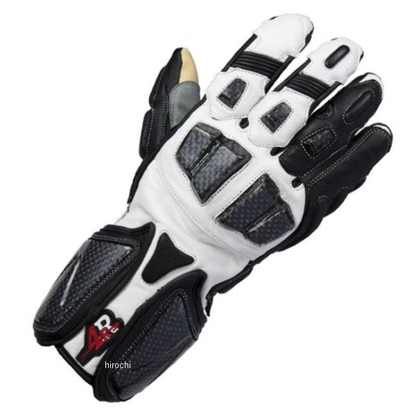 FR-134424 キジマ フォーアール4R ハードプロテクション レザーグローブ RG-01 白 Lサイズ
