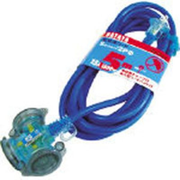 FX005B 370-3193 (株)ハタヤリミテッド ハタヤ 防雨型2Pショートタップ 0.5m ブルー