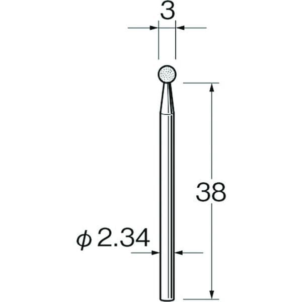 G1003 128-1833 日本精密機械工作(株) リューター 精密加工用軸付砥石