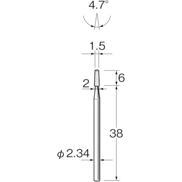 G1006 128-2060 日本精密機械工作(株) リューター 精密加工用軸付砥石
