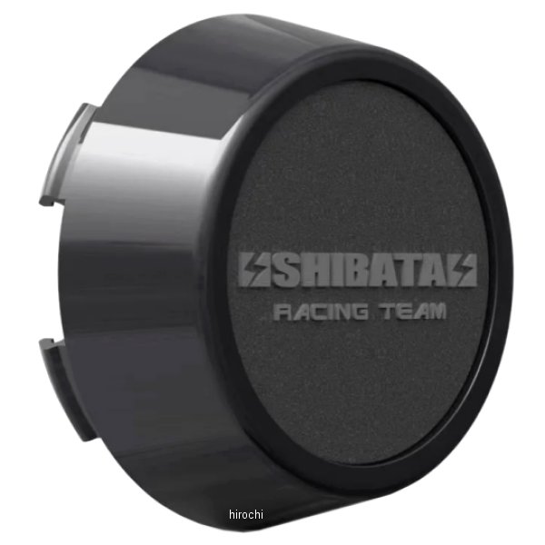 G23-CAP-L シバホイール ホイールセンターキャップ（SHIBATA RACING TEAM） 黒ロー 4個セット