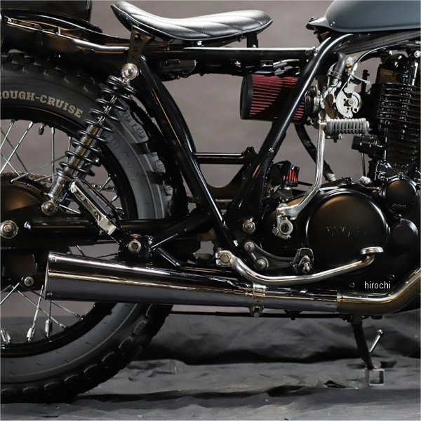 G4-00197 GOODS グッズ スリップオンマフラー RACING MEGAPHONE MUFFLER SR400、SR500 クローム