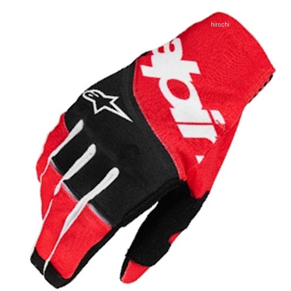 G4882 アルパインスターズ グローブ テックスター 黒/ブライトレッド Mサイズ