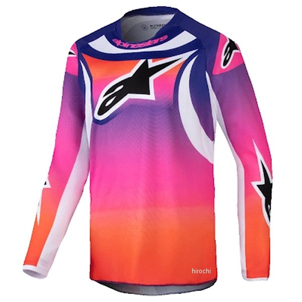 G4994 アルパインスターズ ユース レーサーワークスジャージ マルチ/ホワイト Sサイズ