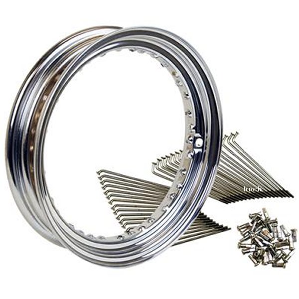 G5-00076 GOODS グッズ 16インチキット MT クローム スチールスポーク SR500、SR400 リア