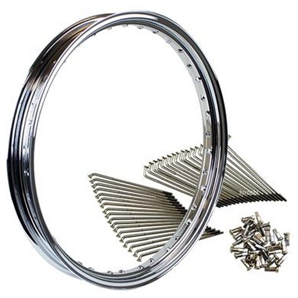 G5-00153 GOODS グッズ 21インチキット MT クローム スチールスポーク SR500、SR400 ドラムブレーキ車 フロント