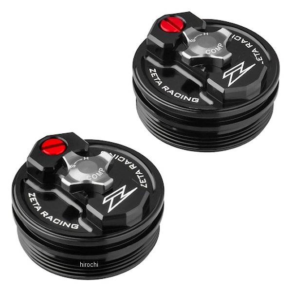 G5056 ジータ ZETA フロントフォークトップキャップ CRF250R 黒/赤