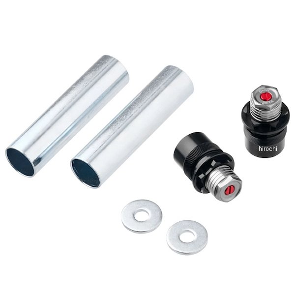 G5058 ジータ ZETA フロントフォークトップキャップ SEROW250 黒/赤