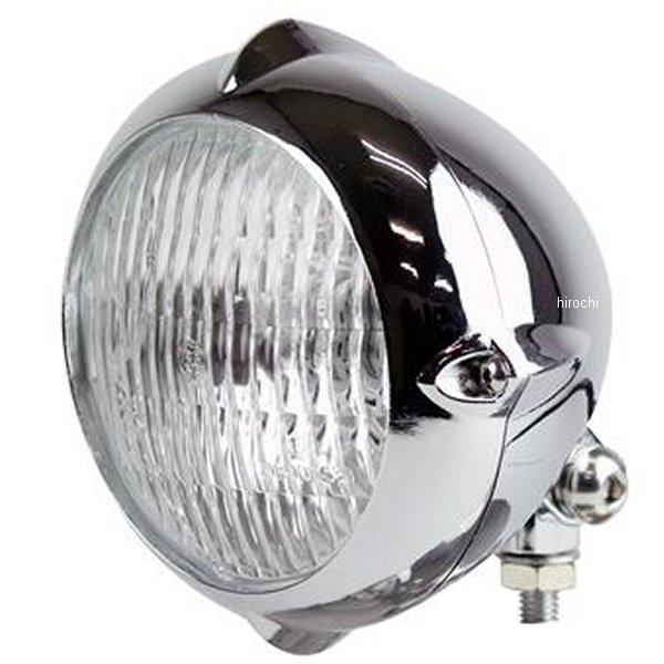 G6-00170 GOODS グッズ 4インチビンテージスタイルリブヘッドライト クローム H4