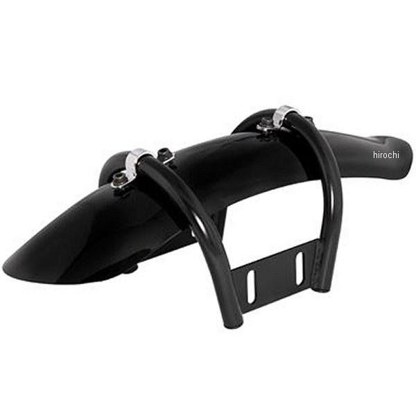 G6-00176-BK GOODS グッズ パイプワークフロントフェンダー 黒塗装仕上げ W800、W650、W400