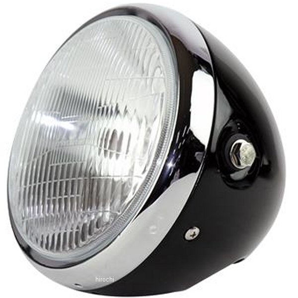 G6-00205 GOODS グッズ 6-12インチ ルーカスタイプヘッドライト グロスブラッククロームリム