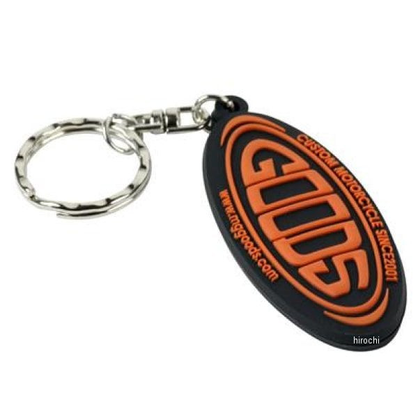 GA-00044 GOODS グッズ GOODSラバーキーホルダー 黒/オレンジ