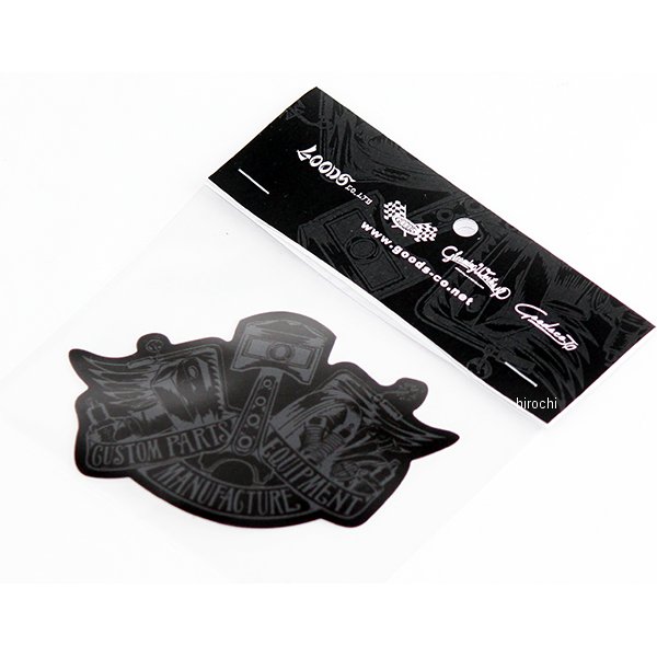 GA-00124 GOODS グッズ ステッカー "CUSTOM PARTS EQUIPMENT MANUFACTURE" BKGR