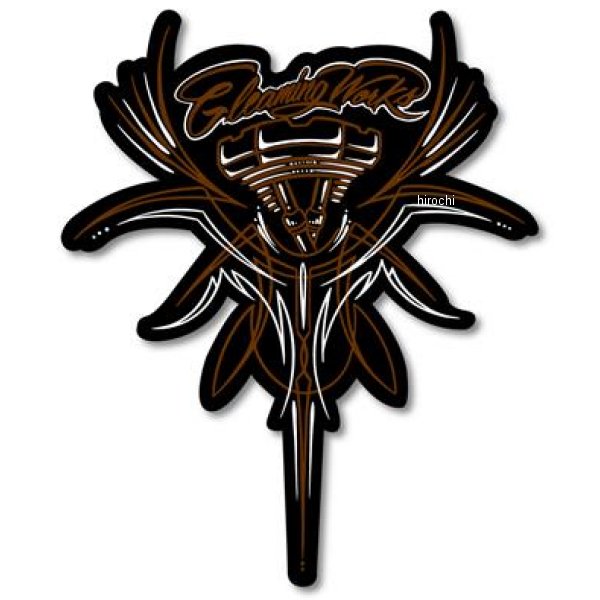 GA-00125 GOODS グッズ ステッカー "GW PINSTRIPE" BKBRWH