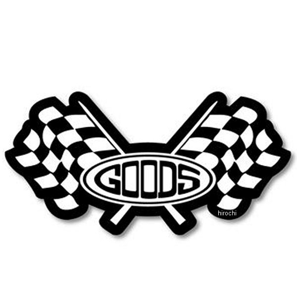 GA-00126 GOODS グッズ ステッカー "MGG CHECKER FLAG" 黒/白