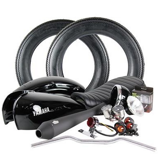 GC-00002 GOODS グッズ SR STREET TRACKER フルカスタムキット 88年-00年 SR500、SR400 ドラム 黒