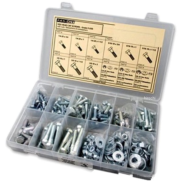 GC-77468 ガッツクローム HEXボルト＆ナットセット 粗目 ジンク 306PC