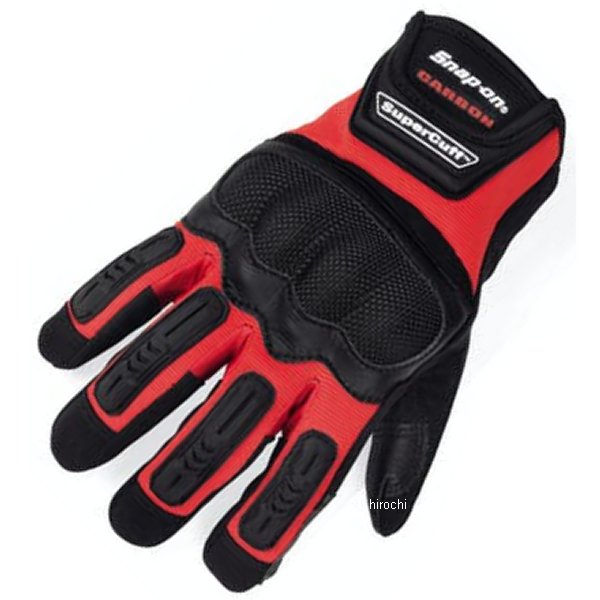 GLOVE503CLA スナップオン Snap-on カーボンナックル ヘビーデューティー SuperCuff グローブ レッド LARGE