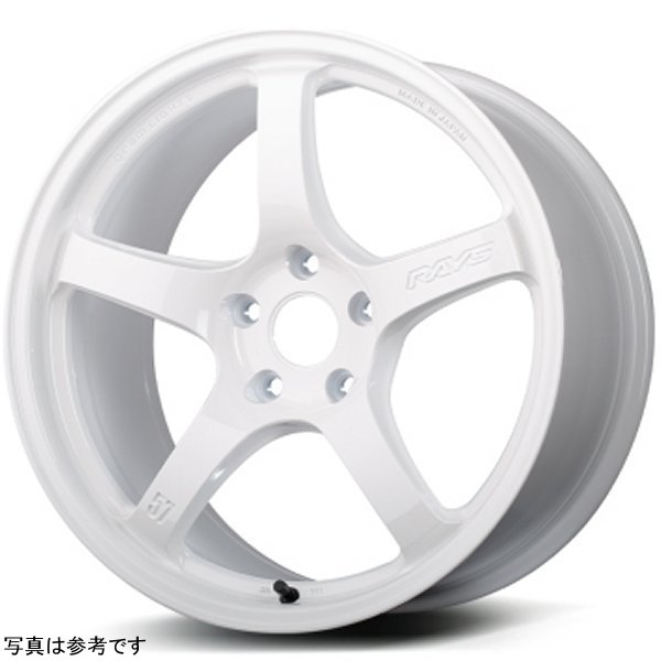 Gram Lights 57CR 18x9.5 +38 5x114.3 Ceramic ホワイト Pearl Wheel