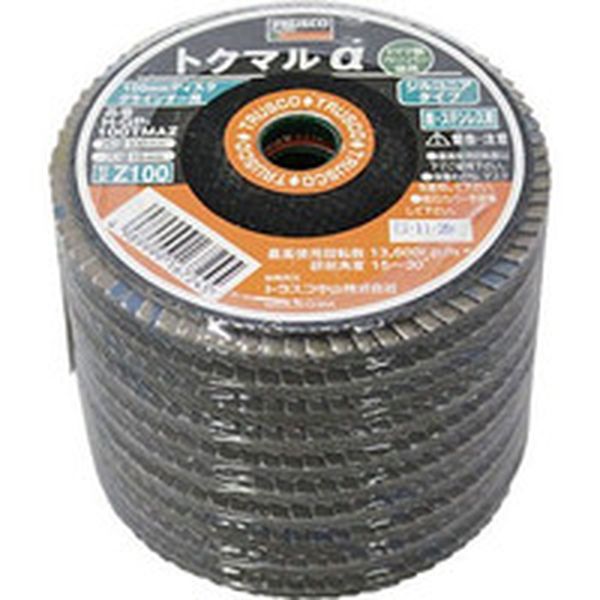 GP100TMAZ トラスコ中山(株) TRUSCO トクマルα ジルコニア Φ100 (10枚入) 100#