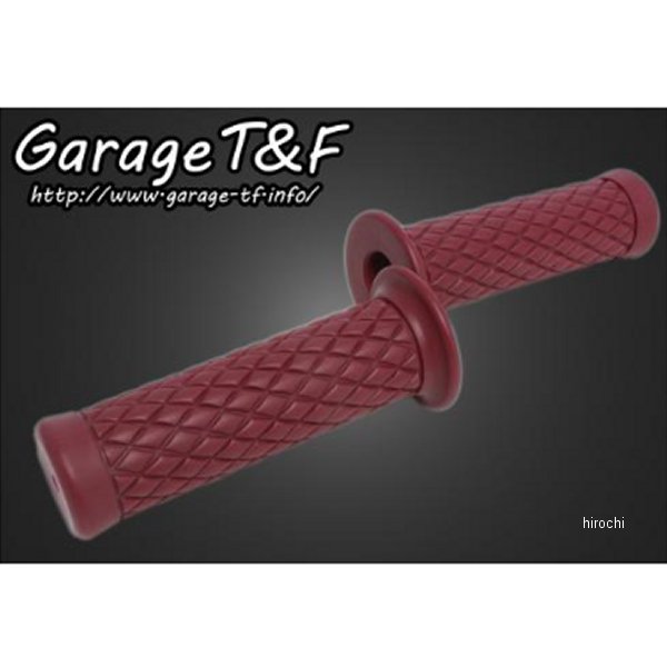 GP45RED ガレージT＆F ダイヤラバーグリップ 22.2mmハンドル用 赤