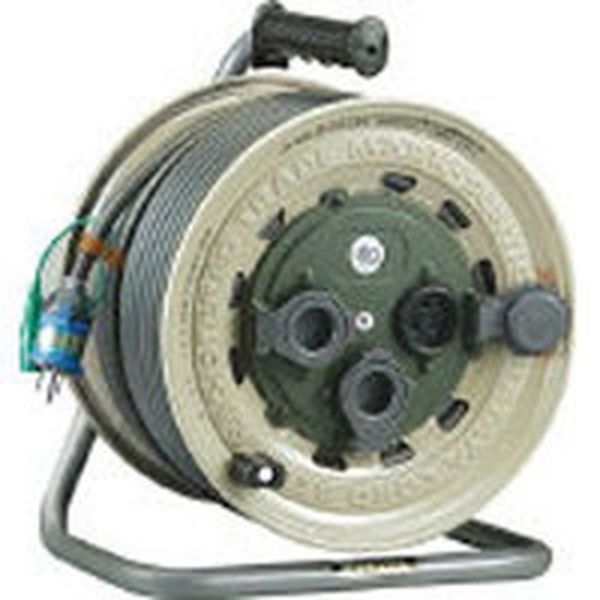 GX501K 370-3398 屋外用コードリール サンタイガーレインボーリール 単相100Vアース付 50m
