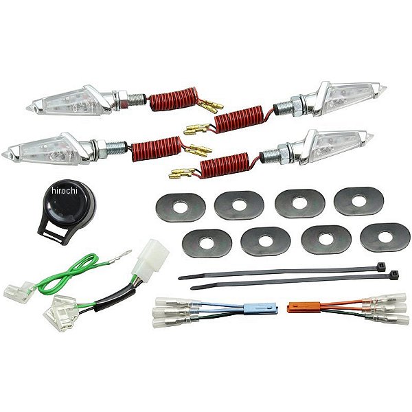 HA5229MC ハリケーン LEDダガーウインカーキット 16年 グロム メッキ クリアレンズ