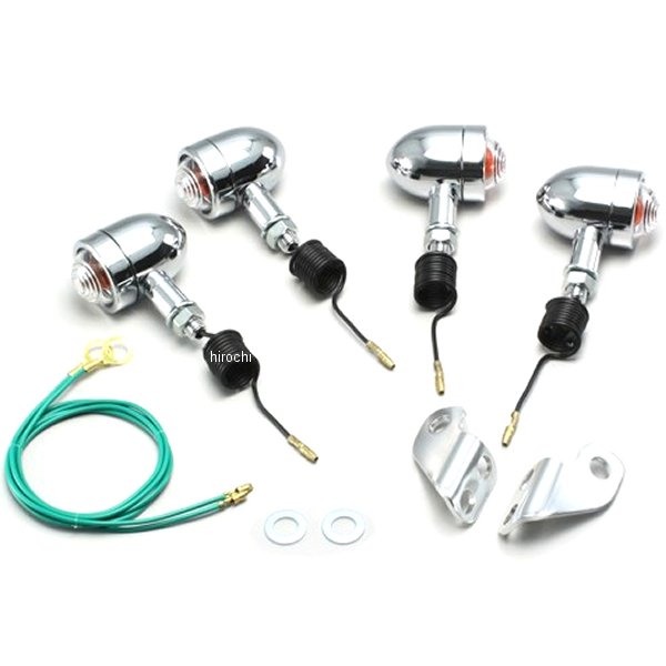 HA5301C-02 ハリケーン ミニブレットウインカーキット 87年-98年 TW200 クリアレンズ 4個入り