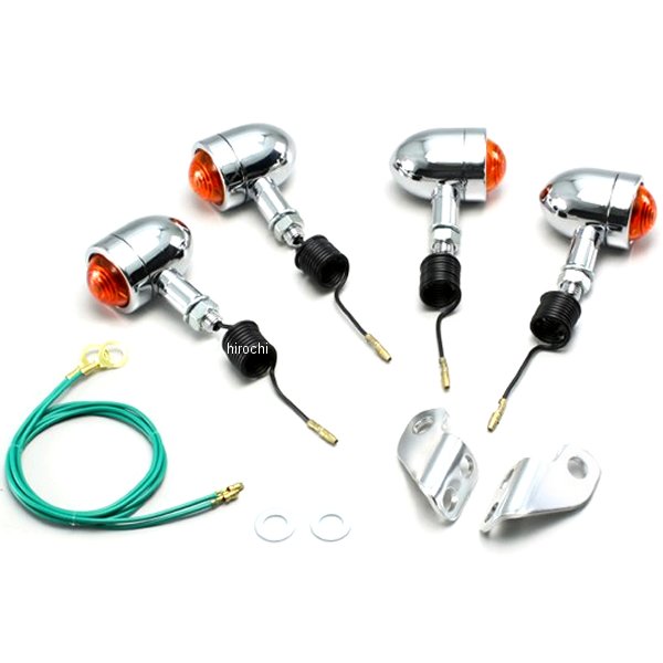 HA5302-02 ハリケーン ミニブレットウインカーキット 98年-07年 TW225 オレンジレンズ 4個入り