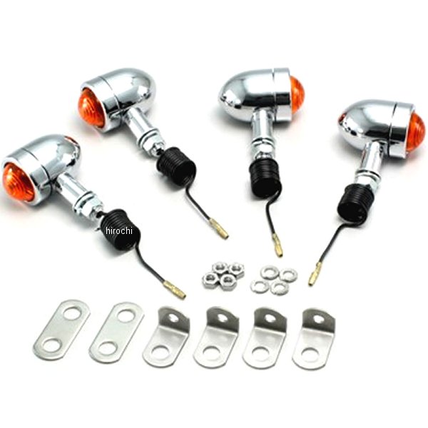 HA5305-02 ハリケーン ミニブレットウインカーキット 78年-08年 モンキー、ゴリラ オレンジレンズ 4個入り