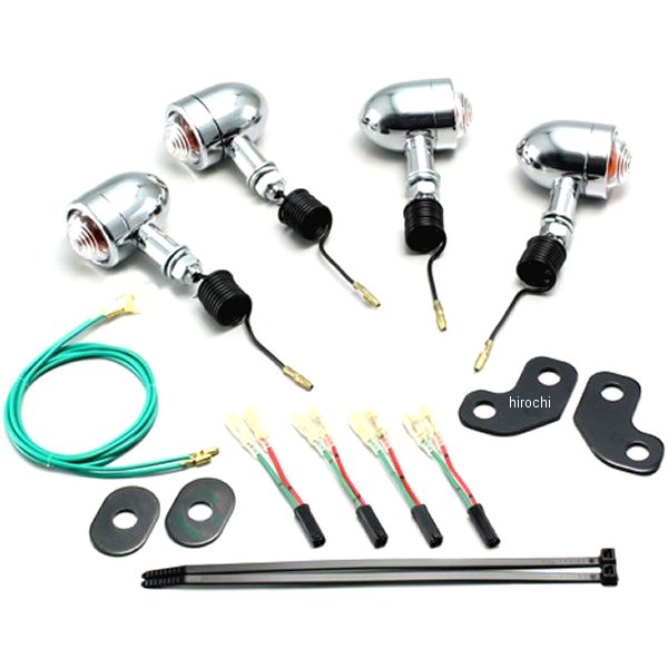 HA5308C-02 ハリケーン ミニブレットウインカーキット 00年以降 グラストラッカー クリアレンズ 4個入り