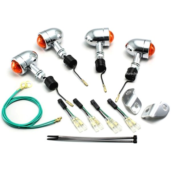 HA5311-02 ハリケーン ミニブレットウインカーキット 02年-13年 250TR オレンジレンズ 4個入り