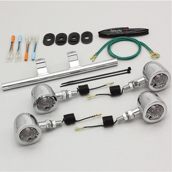 HA5339C ハリケーン ブレットウインカーキット 04年-08年 シャドウスラッシャー ステムタイプ クリアレンズ 4個入り