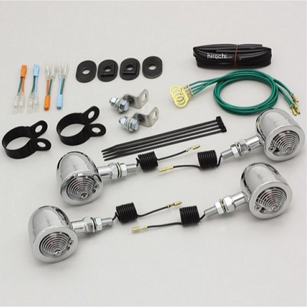 HA5341C ハリケーン ブレットウインカーキット 04年-08年 シャドウスラッシャー フレームタイプ クリアレンズ 4個入り