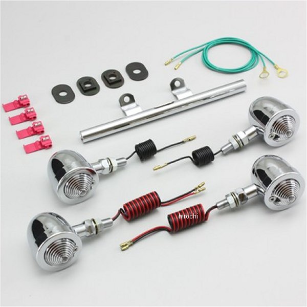 HA5342C ハリケーン ブレットウインカーキット 88年-98年 スティード ステムタイプ クリアレンズ 4個入り