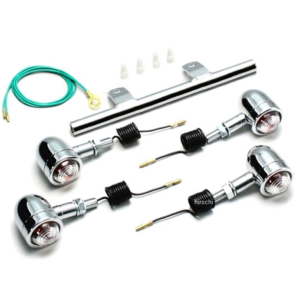 HA5414C-01 ハリケーン ミニブレットウインカーキット 86年-99年 ジャズ ステムタイプ クリアレンズ 4個入り